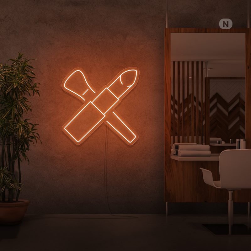 Sinal de néon Kit de beleza
