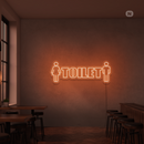 Sinal de néon Toilet