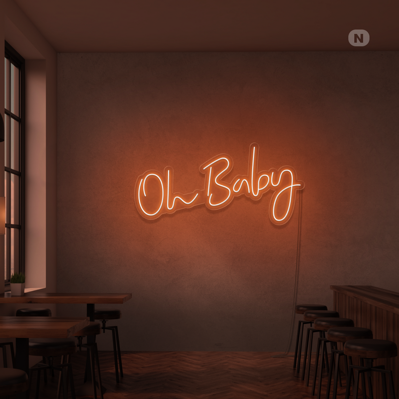 Sinal de néon Oh Baby