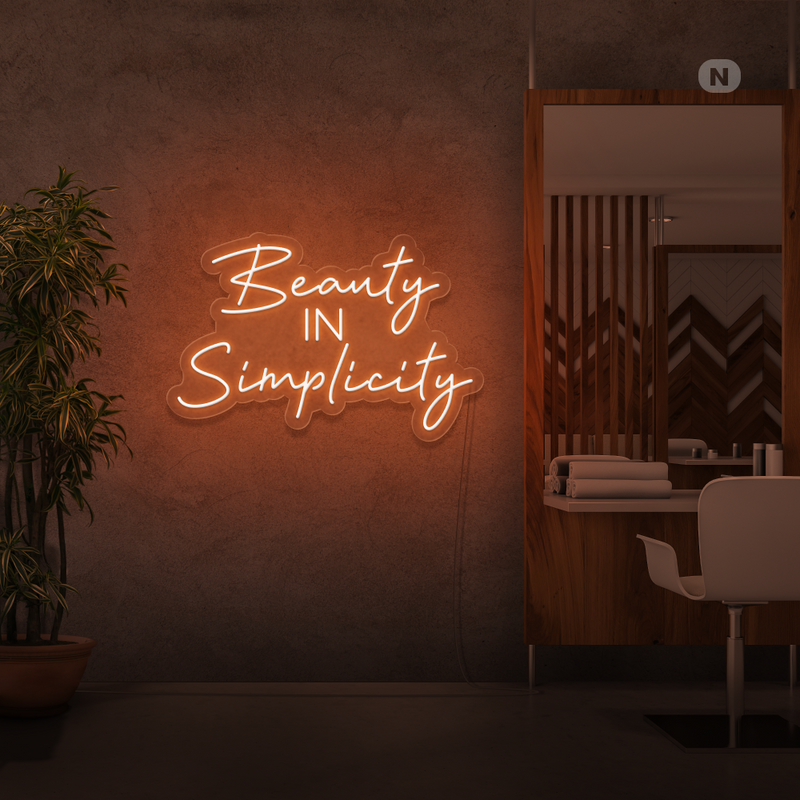 Sinal de néon Beauty in Simplicity