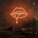 Sinal de néon Lábio cáustico