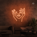 Sinal de néon Rosto artístico