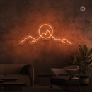 Sinal de néon Montanha