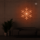 Sinal de néon Flocos de neve