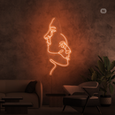 Sinal de néon Os rostos