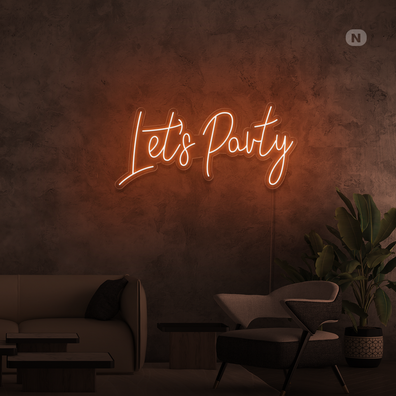 Sinal de néon Lets Party