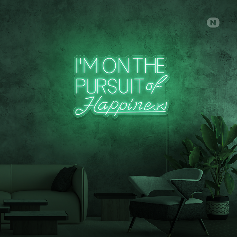 Sinal de néon Happiness
