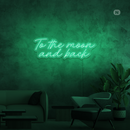 Sinal de néon To The Moon and Back