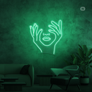 Sinal de néon Rosto artístico