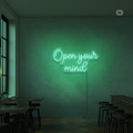 Sinal de néon Open your mind