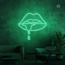 Sinal de néon Lábio cáustico