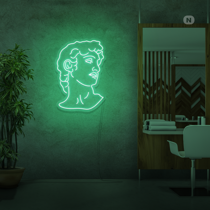 Sinal de néon Michelangelo's David