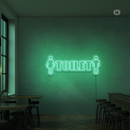 Sinal de néon Toilet