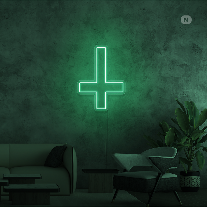 Sinal de néon Estrela cruzada