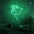 Sinal de néon Rosto com óculos