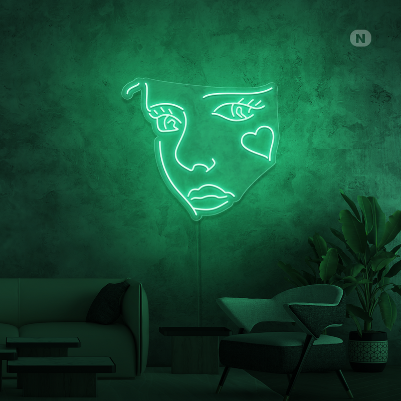Sinal de néon Cara de Joker