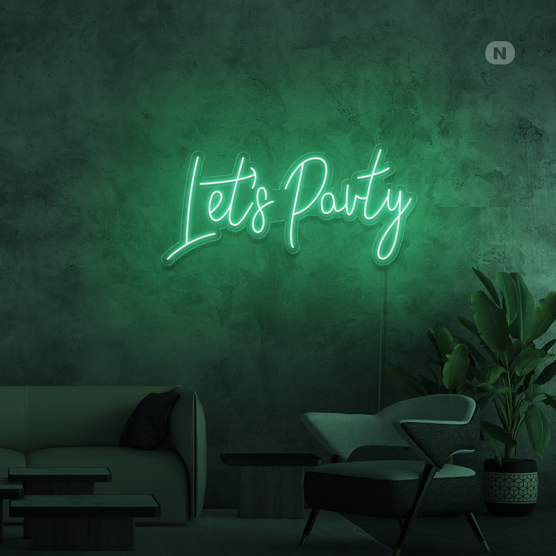 Sinal de néon Lets Party
