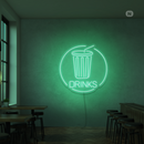 Sinal de néon Drinks