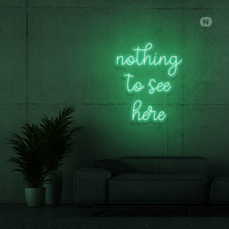 Sinal de néon nothing to see here