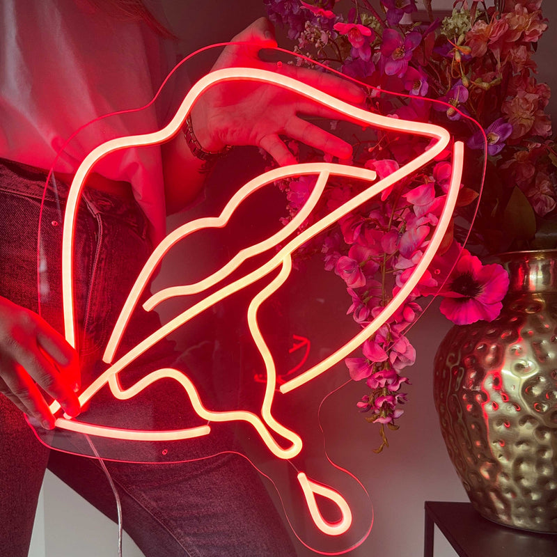 Sinal de néon Lábio cáustico