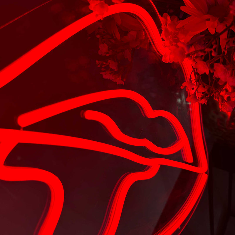 Sinal de néon Lábio cáustico