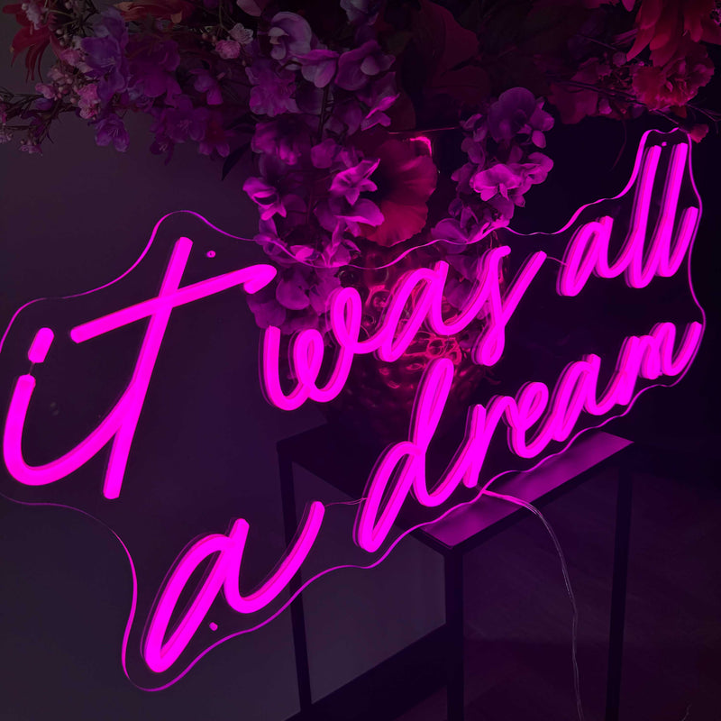 Sinal de néon It was all a dream