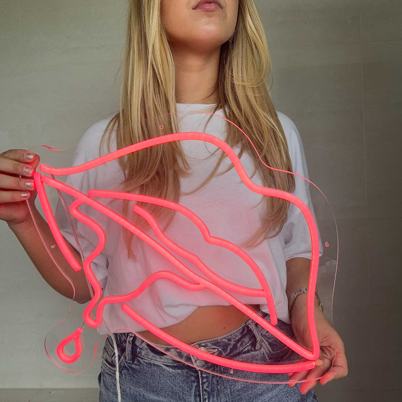 Sinal de néon Lábio cáustico