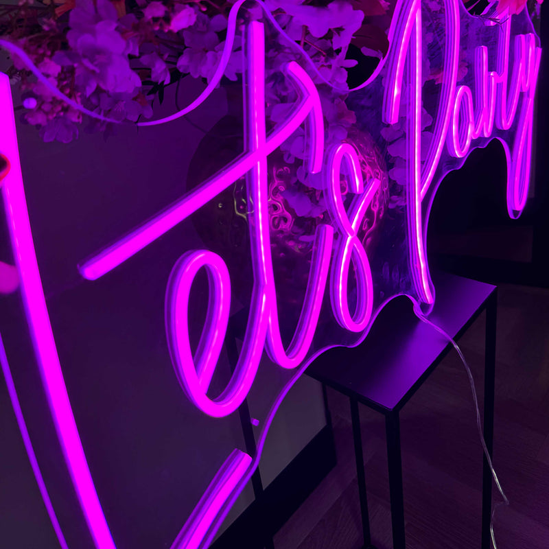 Sinal de néon Lets Party