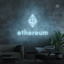 Sinal de néon Ethereum