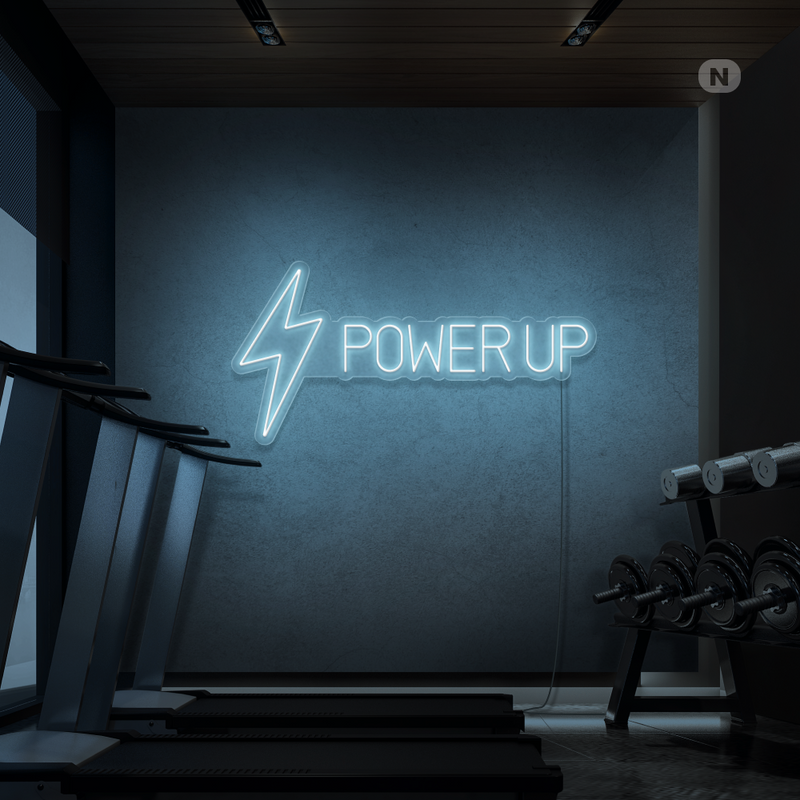 Sinal de néon Power Up