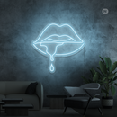 Sinal de néon Lábio cáustico