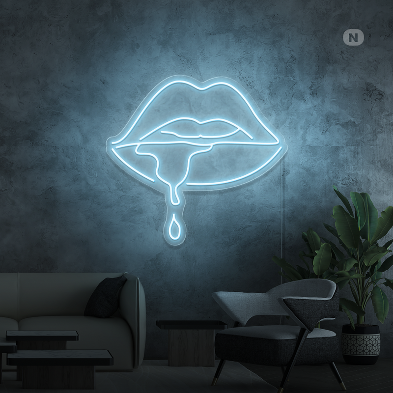 Sinal de néon Lábio cáustico