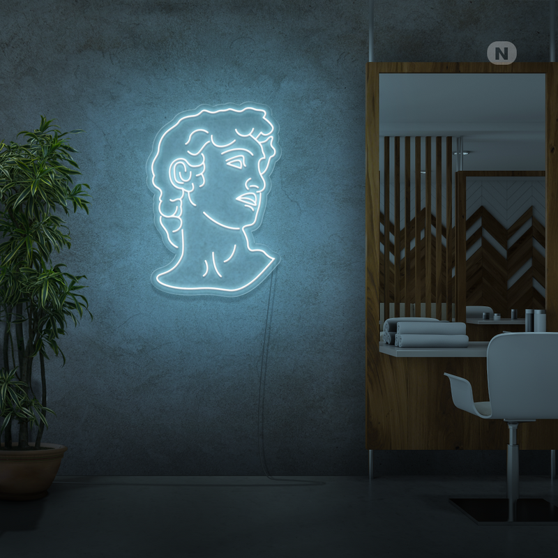 Sinal de néon Michelangelo's David