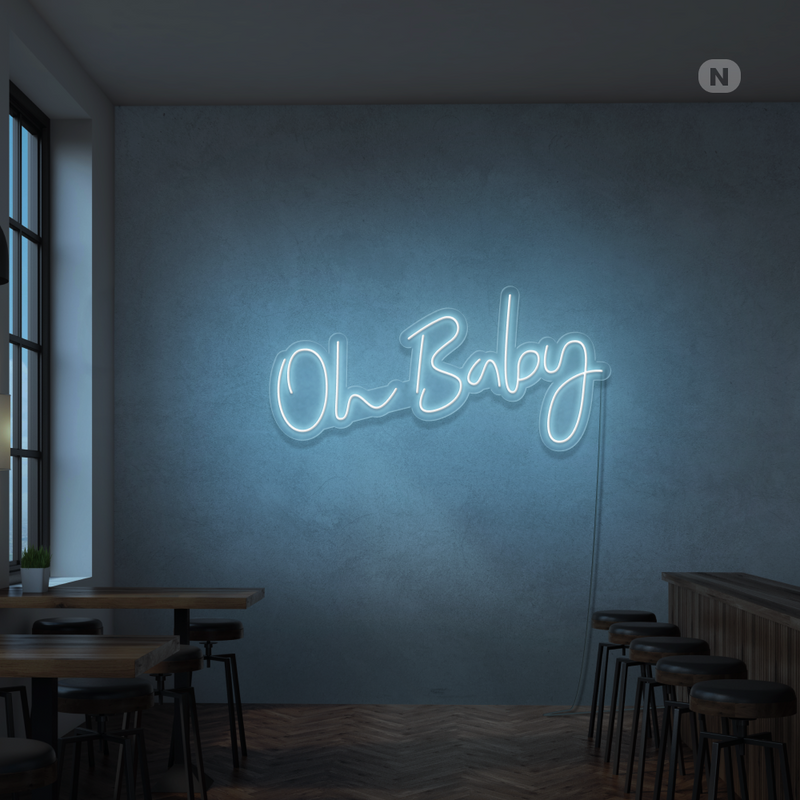 Sinal de néon Oh Baby