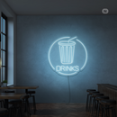 Sinal de néon Drinks