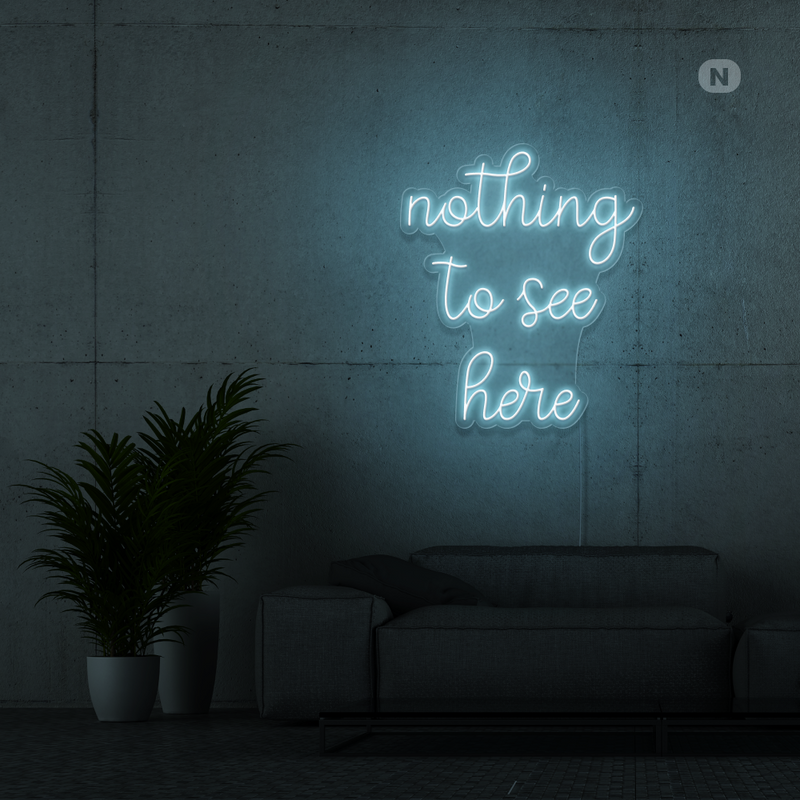 Sinal de néon nothing to see here