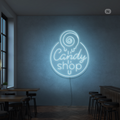 Sinal de néon Candy Shop