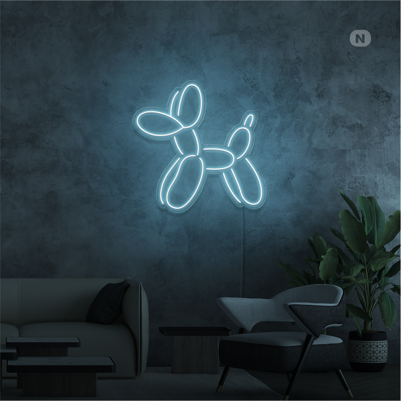 Sinal de néon Cão de Balão