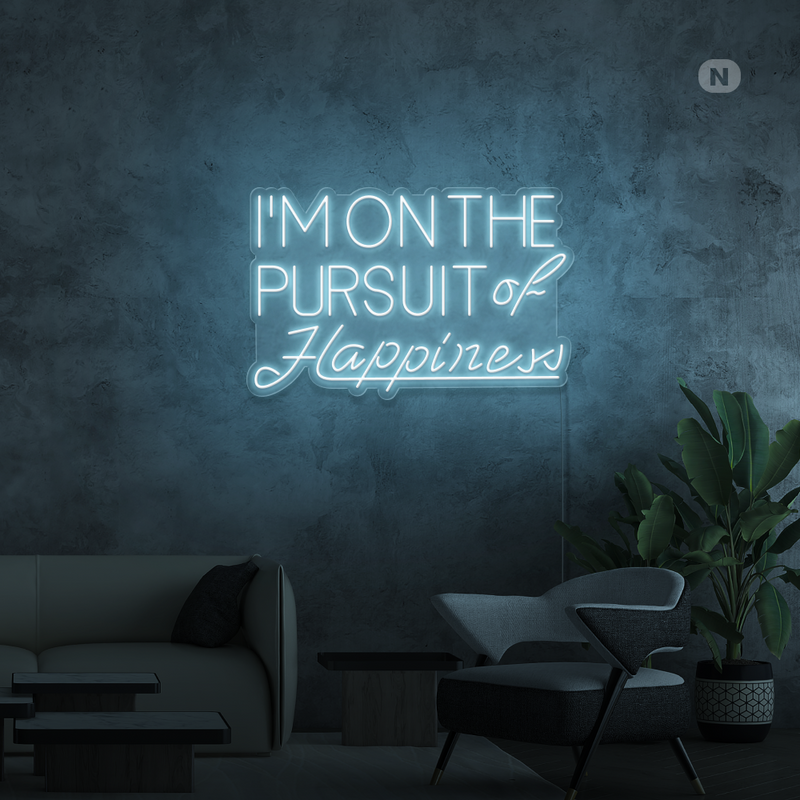 Sinal de néon Happiness