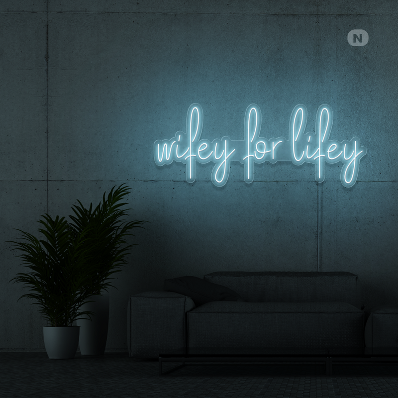 Sinal de néon Wifey for lifey