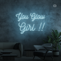 Sinal de néon You Glow Girl