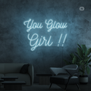 Sinal de néon You Glow Girl