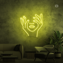 Sinal de néon Rosto artístico