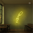 Sinal de néon Amante do vinho