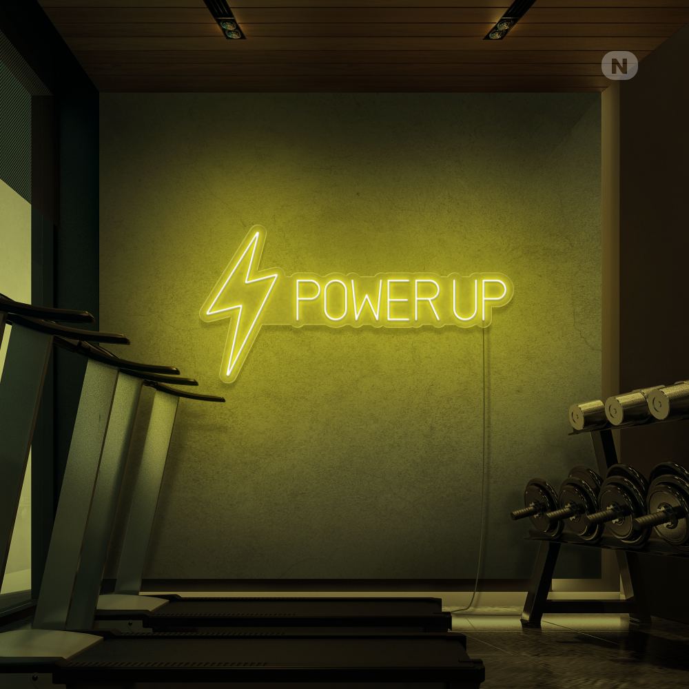 Sinal de néon Power Up