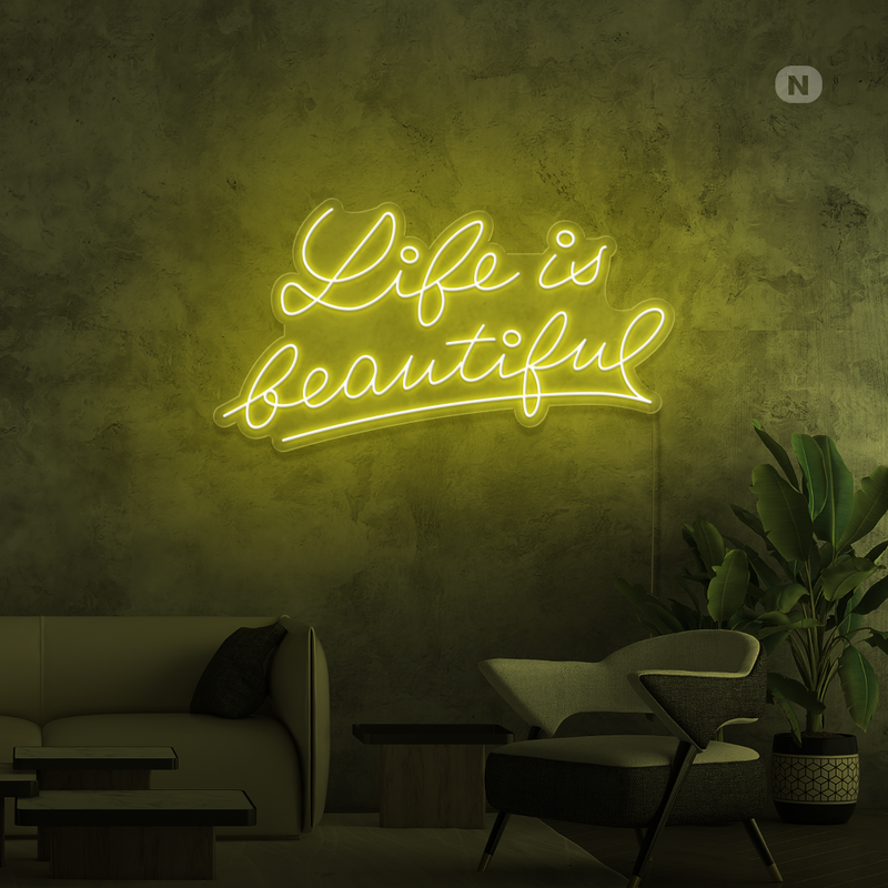 Sinal de néon Life Quote 2