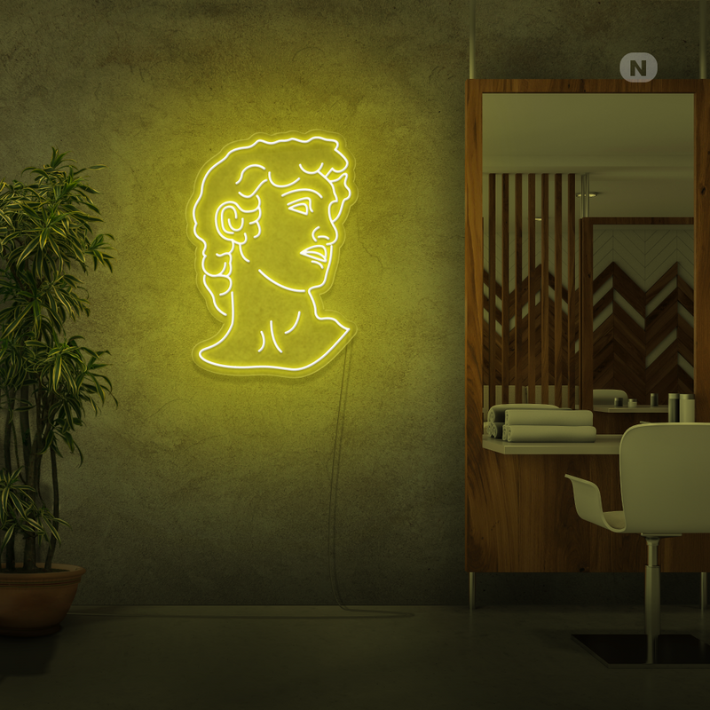 Sinal de néon Michelangelo's David