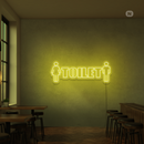 Sinal de néon Toilet