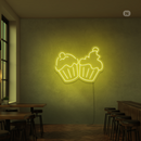 Sinal de néon Cupcakes