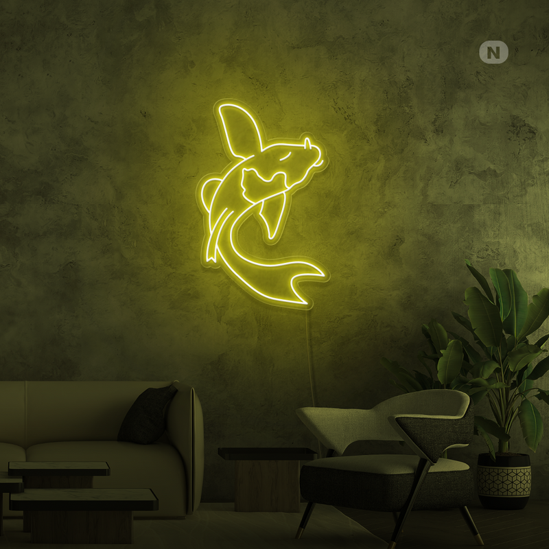 Sinal de néon Peixe